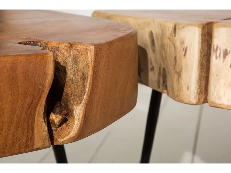 Table d'appoint en bois design industriel Table d'appoint  |bellozia...