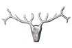 Trophée mural design Tête de Cerf 90 cm en aluminium argenté Objets...