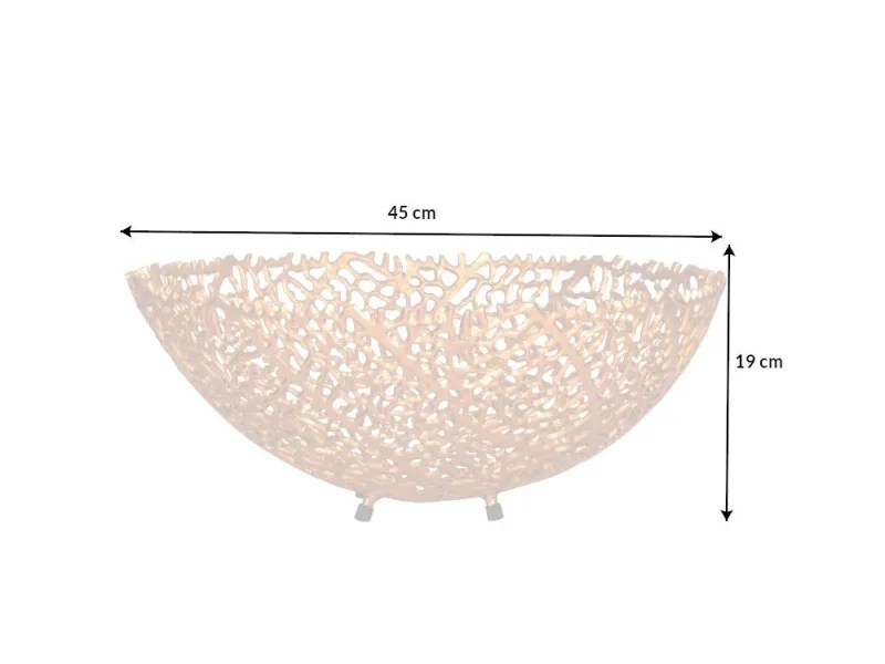 Bol de fruit 20 cm décoratif en aluminium argenté Objets de décorat...