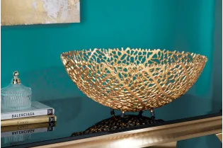 Bol de fruit 20 cm décoratif en aluminium argenté Objets de décorat... 2