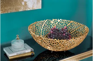 Bol de fruit 20 cm décoratif en aluminium argenté Objets de décorat...