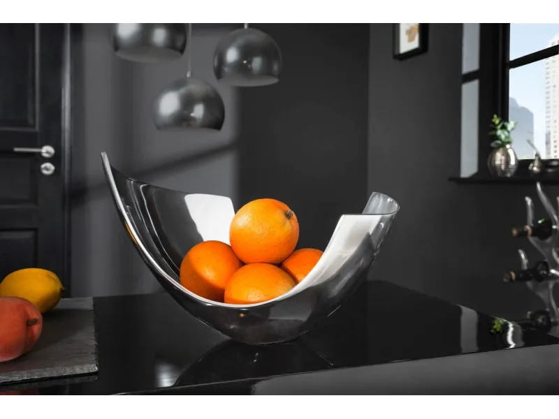 Corbeille de fruit 30 cm en aluminium argenté Objets de décoration ...