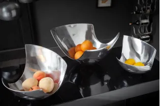 Corbeille de fruit 30 cm en aluminium argenté Objets de décoration ... 2