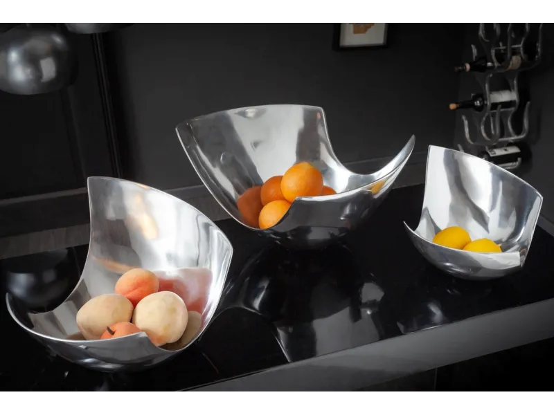 Corbeille de fruit 30 cm en aluminium argenté Objets de décoration ...