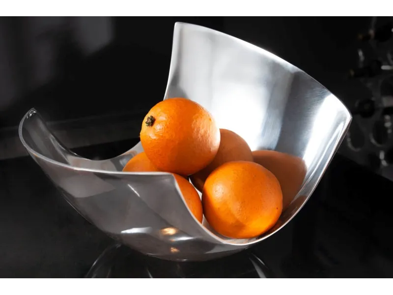 Corbeille de fruit 30 cm en aluminium argenté Objets de décoration ...