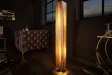ampe design 120 cm avec abat-jour volanté or et argent – Lampadaire moderne