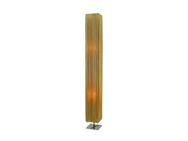 ampe design 120 cm avec abat-jour volanté or et argent – Lampadaire moderne