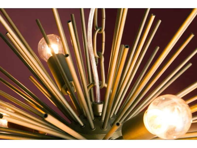 Suspension moderne dorée design 50cm – Lustre chic salon & salle à manger |bellozia.com