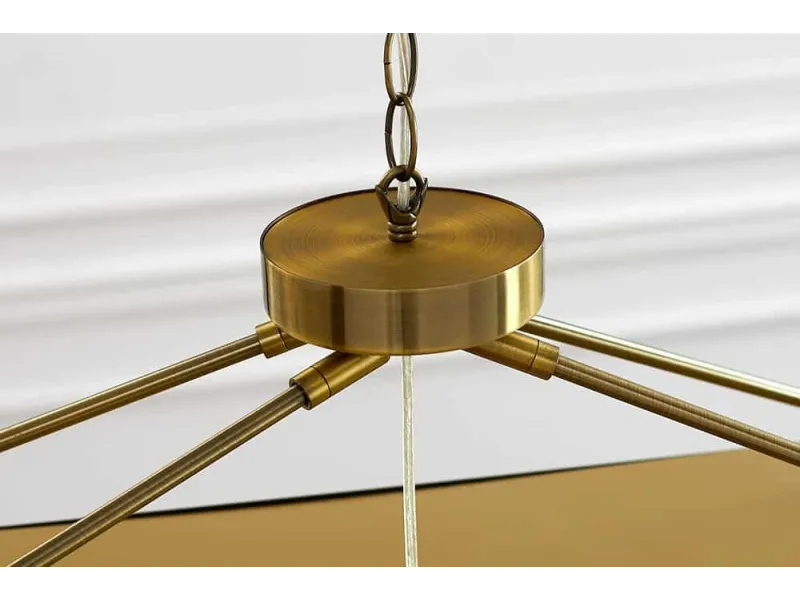 Suspension ROYAL dorée 80 cm – lustre moderne salon et salle à manger chic |bellozia.com
