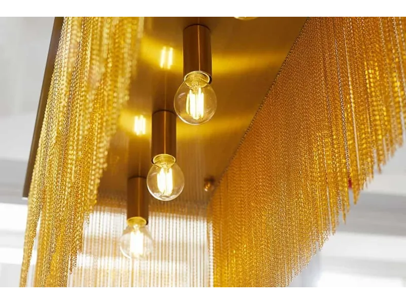Suspension ROYAL dorée 80 cm – lustre moderne salon et salle à manger chic |bellozia.com