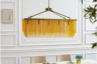 Suspension ROYAL dorée 80 cm – lustre moderne salon et salle à manger chic |bellozia.com 2