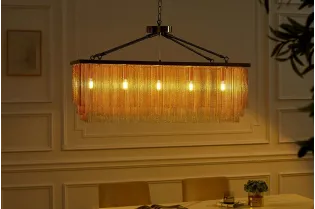 Suspension ROYAL dorée 80 cm – lustre moderne salon et salle à manger chic |bellozia.com