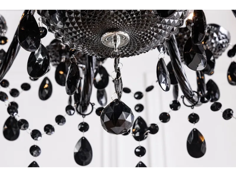 Lustre noir avec 15 bougies Suspensions |bellozia.com