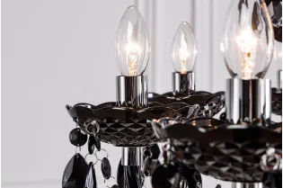 Lustre noir avec 15 bougies Suspensions |bellozia.com 2