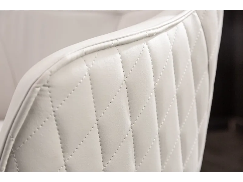 Lot de 4 chaises de bureau à roulettes en simili cuir coloris turqu...