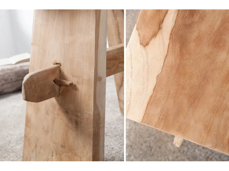 Tabouret design de 50 cm en bois massif naturel Tabourets bas |bellozia...