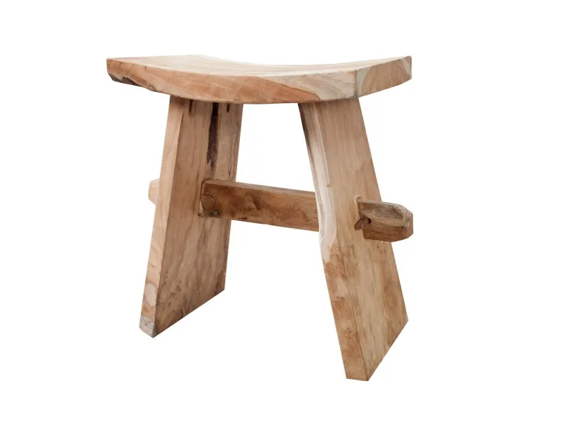 Tabouret design de 50 cm en bois massif naturel Tabourets bas |bellozia...