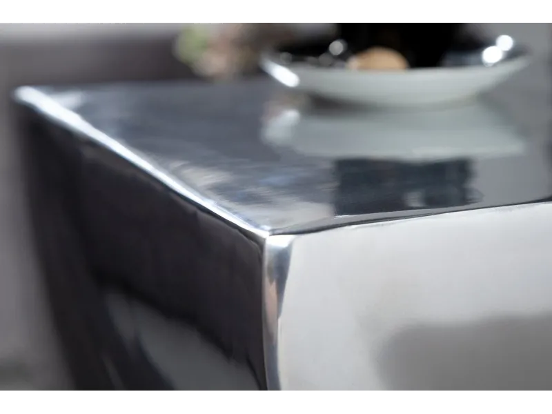 Tabouret design en aluminium argenté 45cm Tabourets bas |bellozia.com