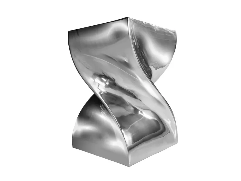 Tabouret design en aluminium argenté 45cm Tabourets bas |bellozia.com