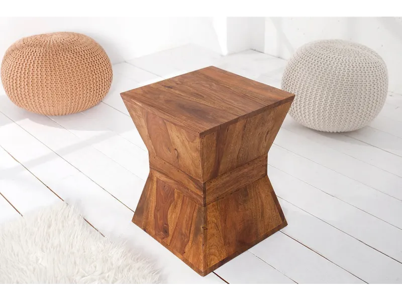 Table d'appoint en bois massif design pyramide Table d'appoint  |la...