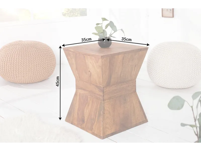Table d'appoint en bois massif design pyramide Table d'appoint  |la...