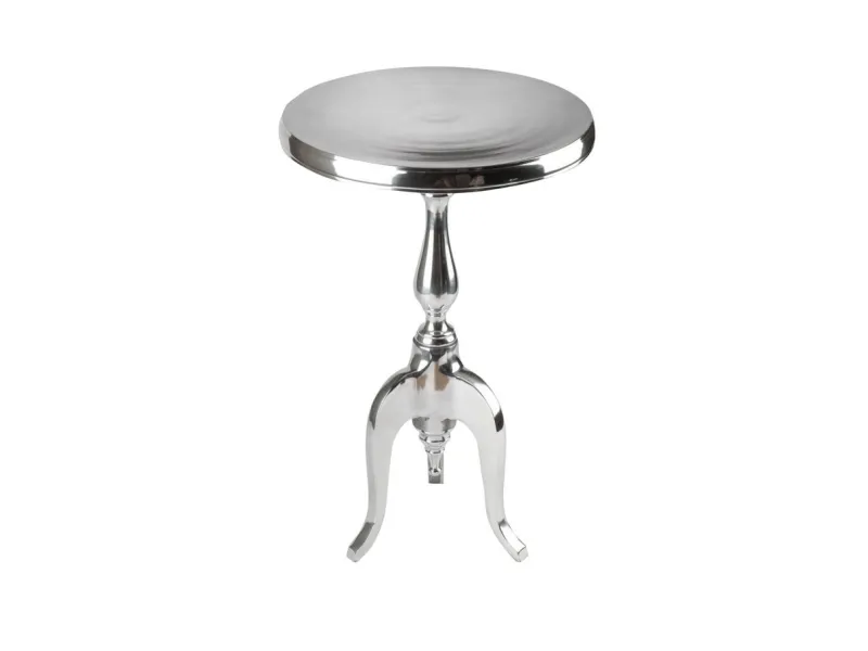 Table d'appoint ronde 55cm en aluminium argenté Table d'appoint  |l...
