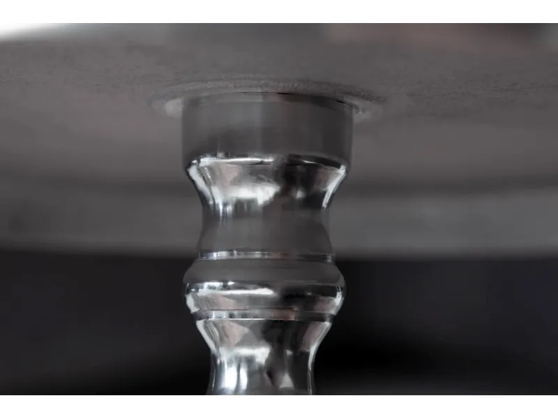 Table d'appoint ronde 55cm en aluminium argenté Table d'appoint  |l...