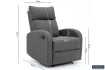 Fauteuil relax moderne de coloris Noir en simili cuir Fauteuil rela...