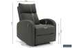 Fauteuil relax moderne coloris gris en simili cuir Fauteuil relax e...