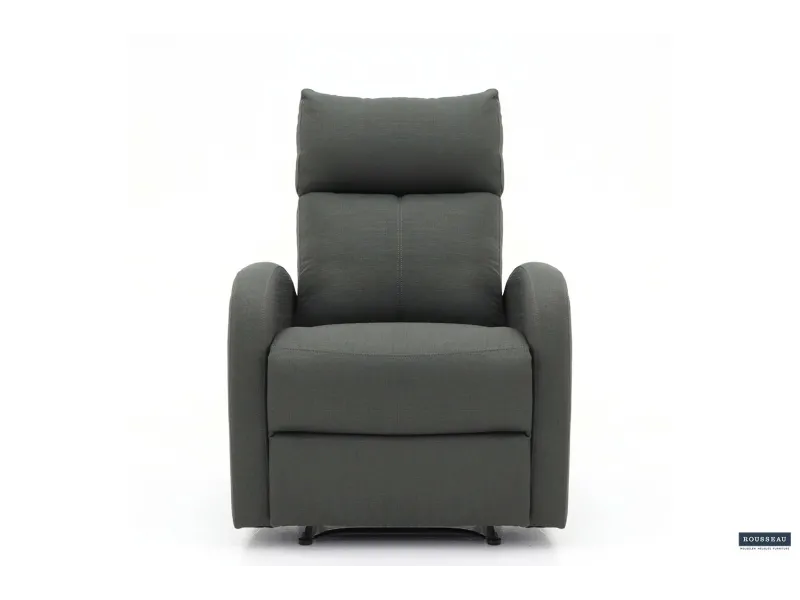 Fauteuil relax moderne coloris gris en simili cuir Fauteuil relax e...