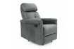 Fauteuil relax moderne revêtu en simili cuir coloris gris Fauteuil ...