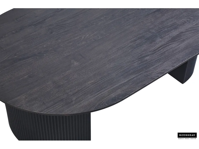 Table basse contemporaine |Table basse avec 6 poufs encastrable, ve...