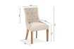 Chaise capitonnée, revêtement en tissus. Coloris sable Chaises de s...