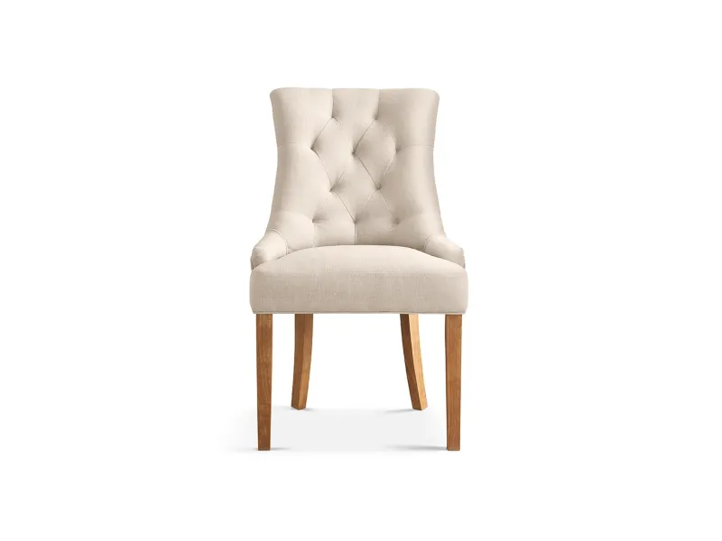 Chaise capitonnée, revêtement en tissus. Coloris sable Chaises de s...