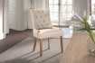 Chaise capitonnée, revêtement en tissus. Coloris sable Chaises de s...