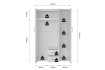 Armoire murale moderne 1 porte teinté blanc Meubles haut |bellozia.com