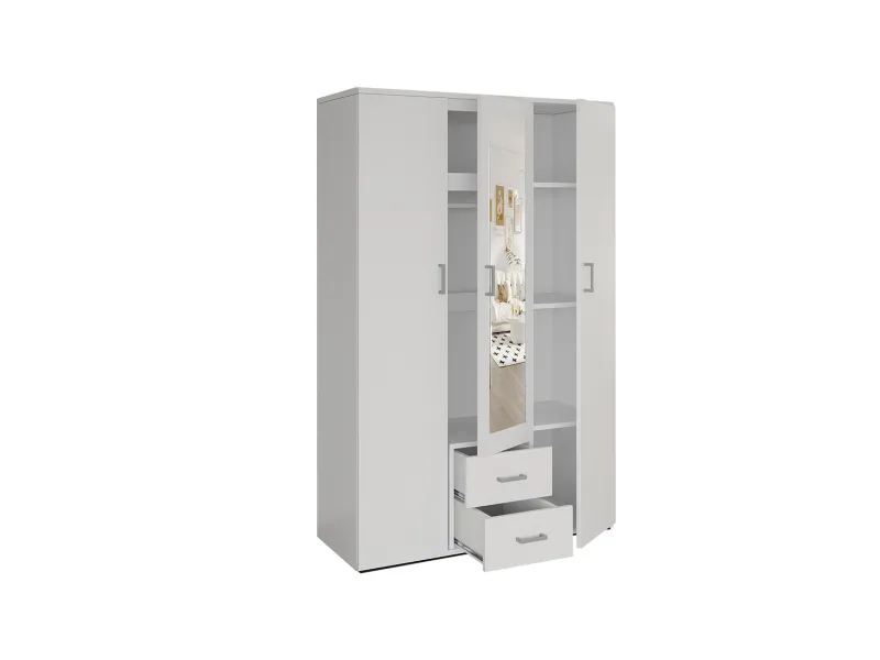 Armoire murale moderne 1 porte teinté blanc Meubles haut |bellozia.com