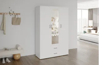 Armoire murale moderne 1 porte teinté blanc Meubles haut |bellozia.com