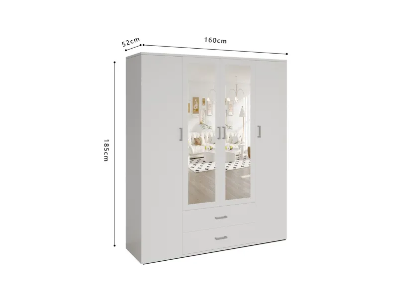 Armoire murale design 2 portes ouvrantes vitrées Meubles haut |bellozia...