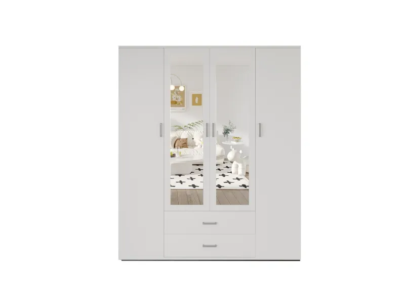 Armoire murale design 2 portes ouvrantes vitrées Meubles haut |bellozia...