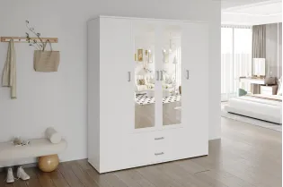 Armoire murale design 2 portes ouvrantes vitrées Meubles haut |bellozia...