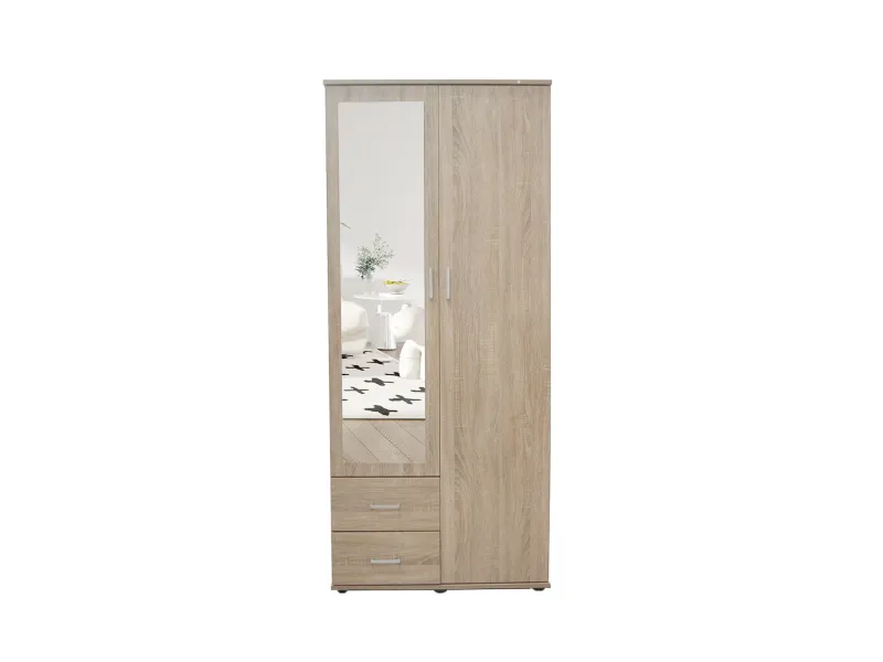 Armoire moderne 1 porte 200x50 cm teinté sonoma Meubles haut |bellozia...