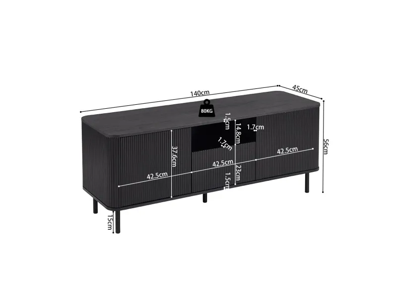 Meuble TV contemporain |Meuble TV moderne avec rangement en chêne |...