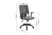 Chaise de bureau style moderne roulant en simili cuir coloris noir ...