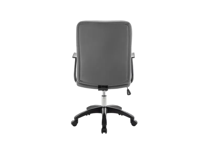 Chaise de bureau style moderne roulant en simili cuir coloris noir ...