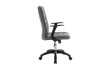 Chaise de bureau style moderne roulant en simili cuir coloris noir ...
