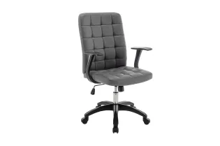 Chaise de bureau style moderne roulant en simili cuir coloris noir ... 2