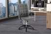 Chaise de bureau style moderne roulant en simili cuir coloris noir ...