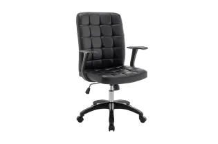Chaise de bureau moderne style roulant en simili cuir coloris blanc... 2