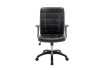 Chaise de bureau moderne style roulant en simili cuir coloris blanc...